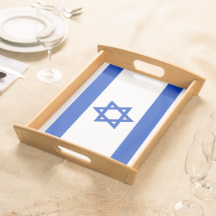 Israel flag modern patriotic serving tray