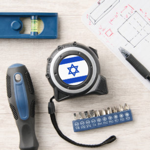 Israel flag modern patriotic tape measure