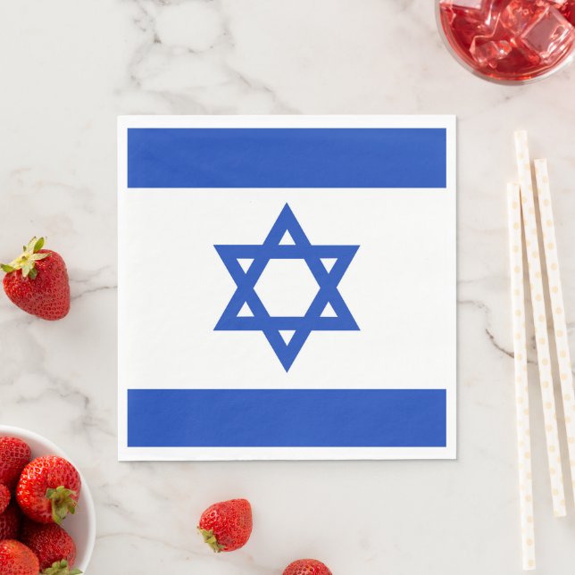 Israel flag napkins (Insitu)