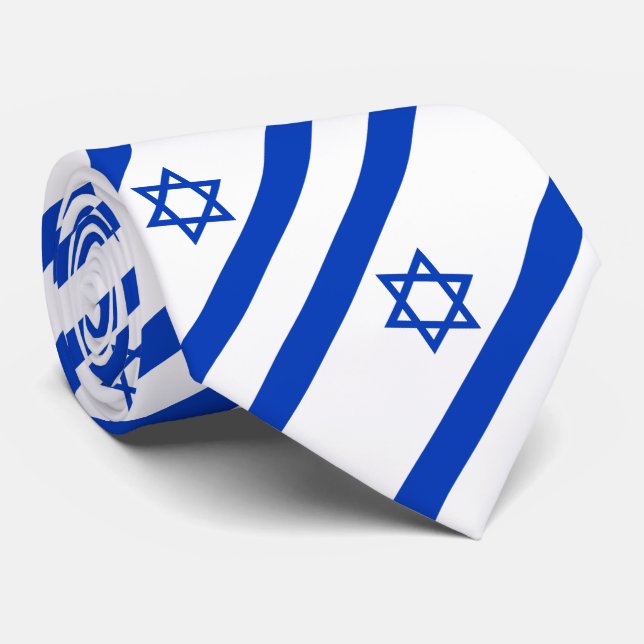 Israel Flag Neck Tie (Rolled)