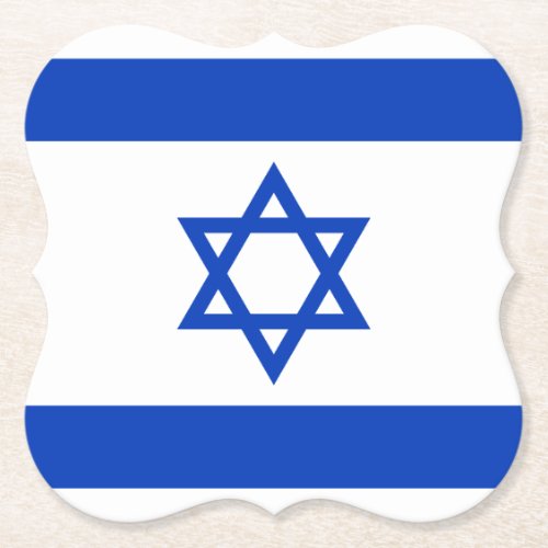 Israel Flag Paper Coaster