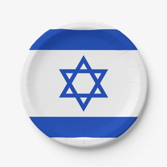Israel Flag Paper Plates (Front)
