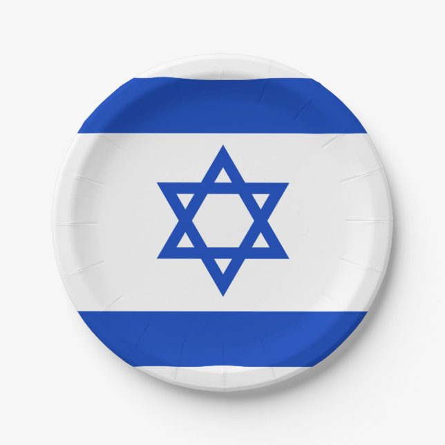 Israel flag  paper plates (Front)