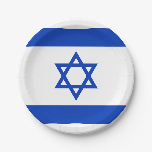 Israel Flag Paper Plates (Front)