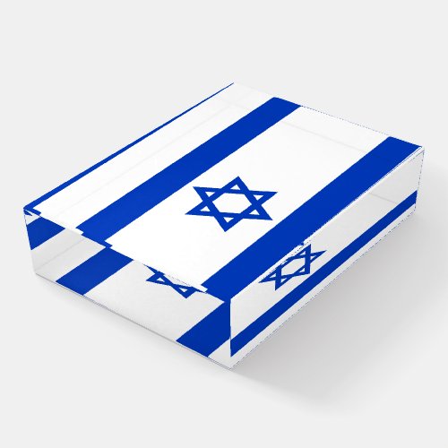 Israel flag paperweight