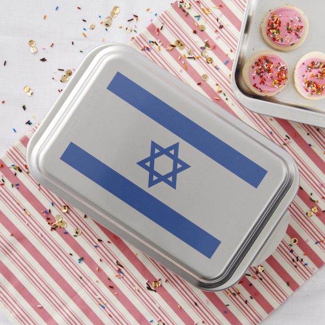 Israel flag patriotic modern cake pan (In Situ)
