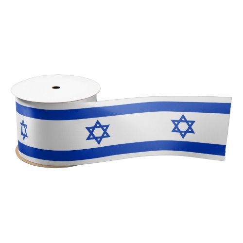 Israel flag patriotic modern satin ribbon