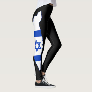 Israel Flag Pattern, Israeli Flag Leggings