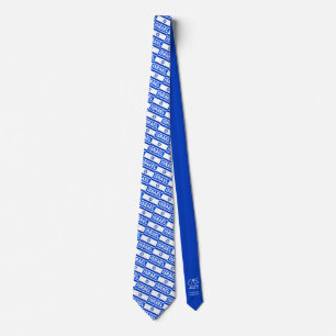 Israel Flag Pattern Neck Tie