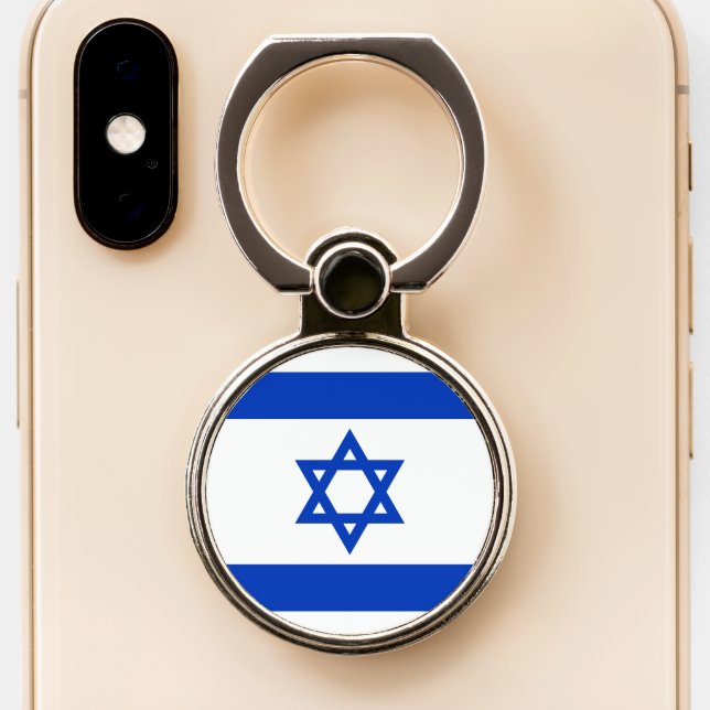 Israel flag phone ring stand (Close Up)