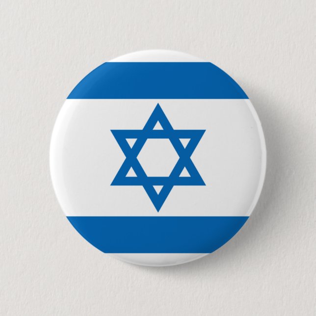 Israel flag pinback button (Front)