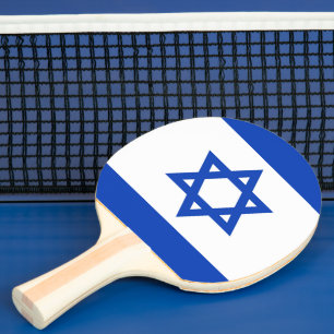 Israel flag ping pong paddle