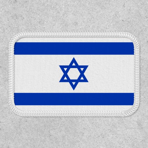 Israel flag rectangular patch