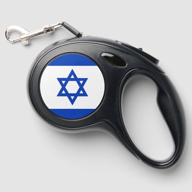 Israel flag retractable pet leash  (Front)