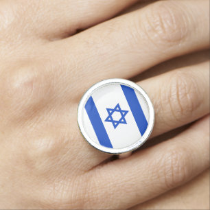 Israel flag ring