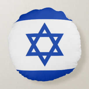 Israel flag round pillow