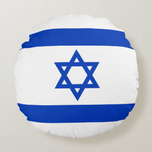 Israel flag round pillow