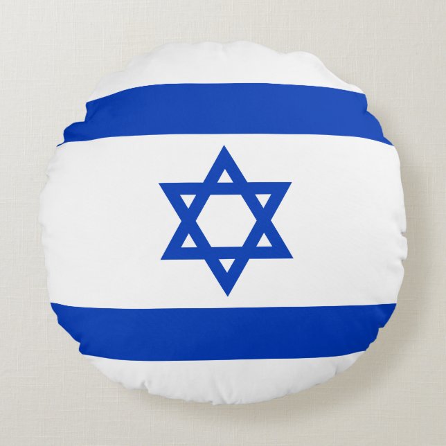 Israel flag round pillow (Front)