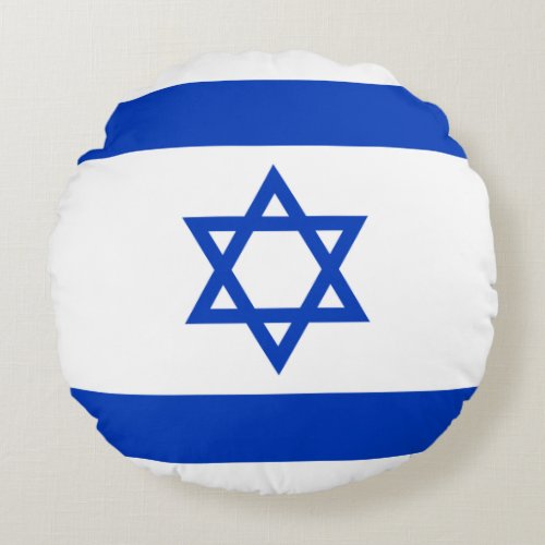 Israel Flag Round Pillow