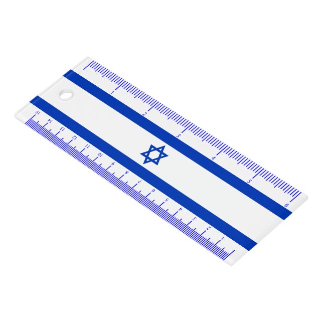 Israel flag ruler (Angled)