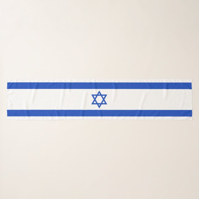 Israel Flag Scarf (Front (Horizontal))