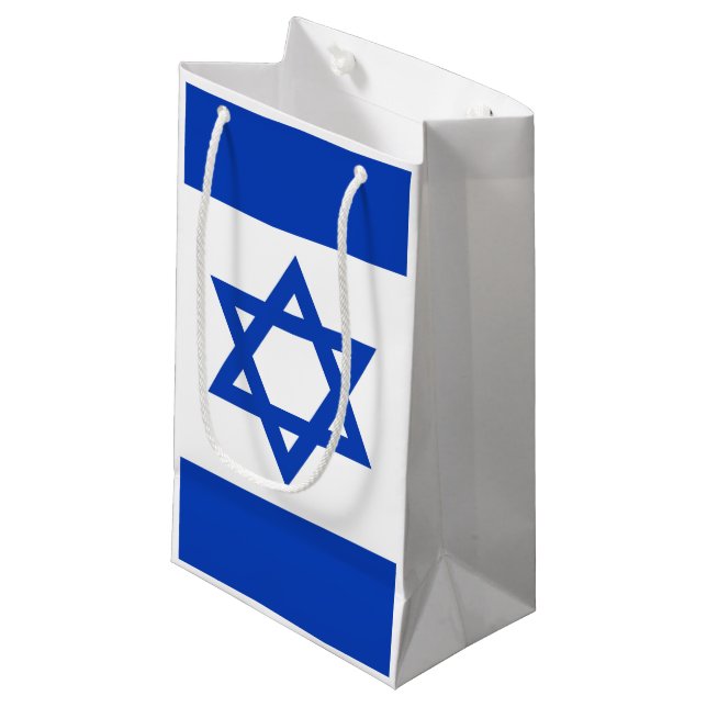 Israel flag small gift bag (Front Angled)