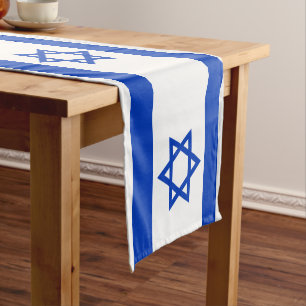 Israel flag & Sport fan house decor / Israel Short Table Runner