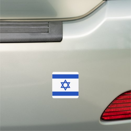 Israel flag square Car Magnet