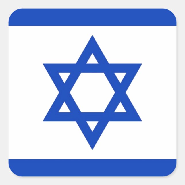 Israel Flag Square Sticker (Front)