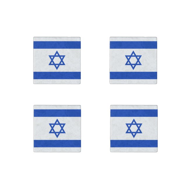 Israel Flag Stone Magnet (Front)
