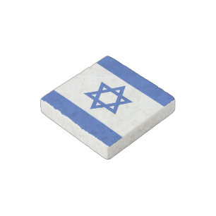 Israel flag stone magnet
