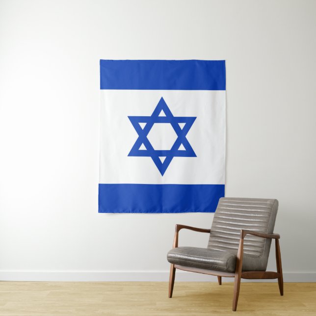 Israel flag tapestry (In Situ)