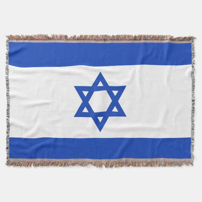 Israel flag throw blanket (Front)