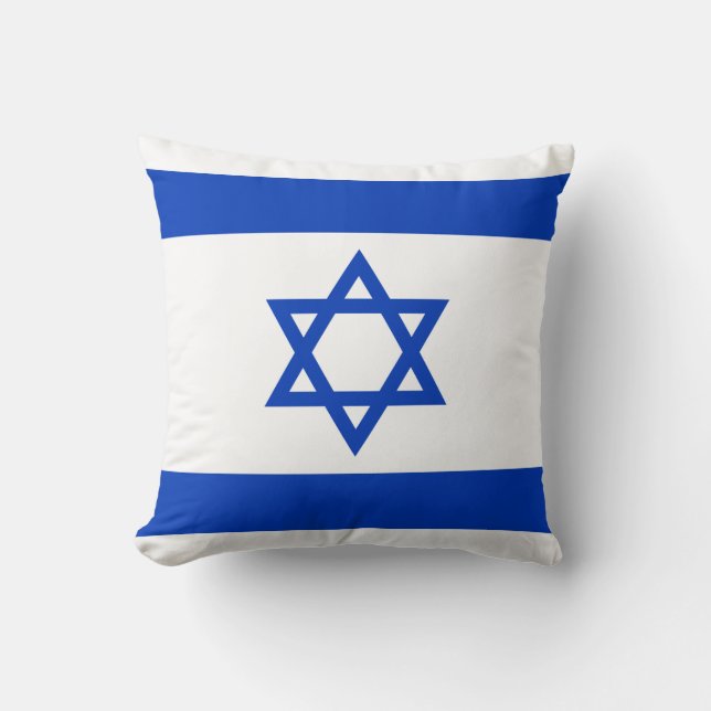 Israel Flag Throw Pillow (Front)