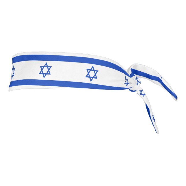 Israel Flag Tie Headband (Rotate 90)