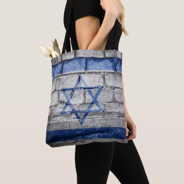 Israel flag wall tote bag (Close Up)