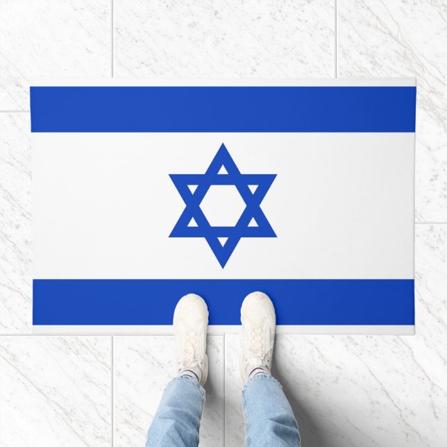 Israel Flag Welcome Door Mat (Indoor)
