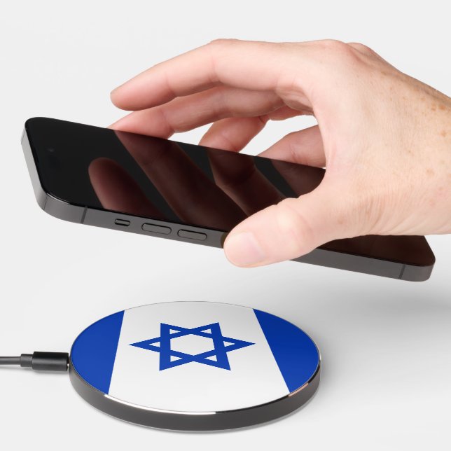 Israel flag wireless charger  (Hand)