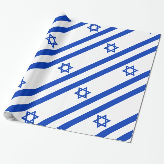 Israel flag wrapping paper (Unrolled)