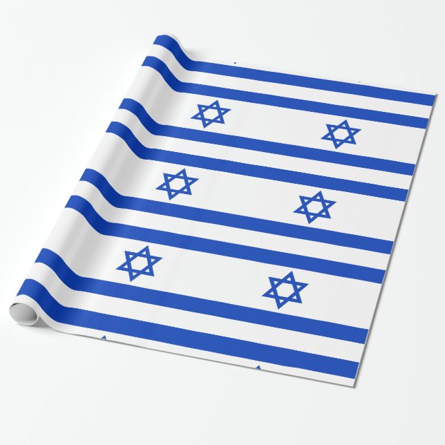 Israel flag wrapping paper (Unrolled)