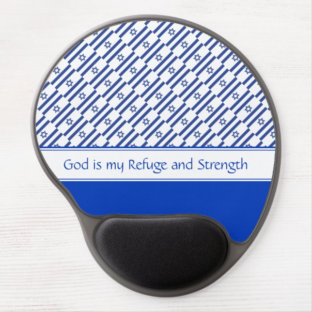 ISRAEL God Refuge Strength Messianic Christian Gel Mouse Pad (Front)