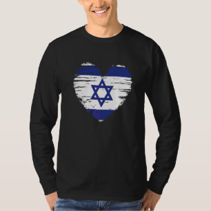 Israel Heart Israeli Flag Israeli Pride T-Shirt