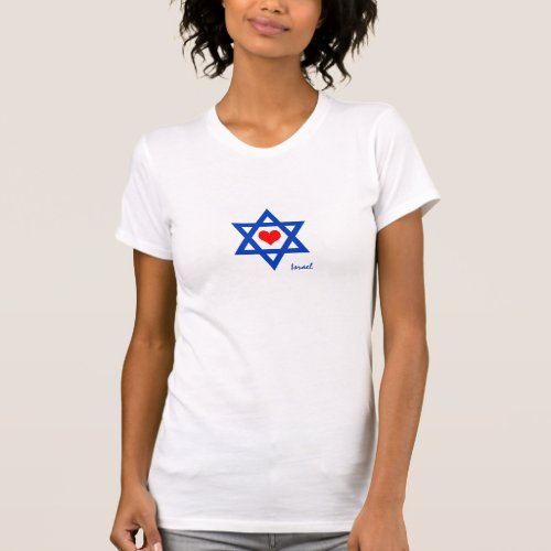 Israel Heart  Love Israel Flag travel  sports  T_Shirt