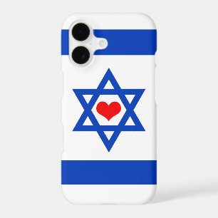 Israel Heart, patriotic case, Israeli Flag iPhone 17 Case