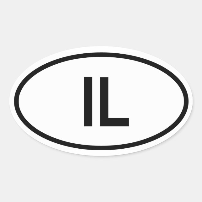 Israel "IL" Oval Sticker (Front)