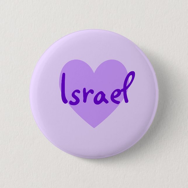 Israel in Purple Pinback Button (Front)