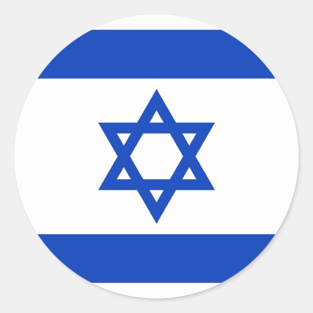 Israel, Israel flag Classic Round Sticker (Front)