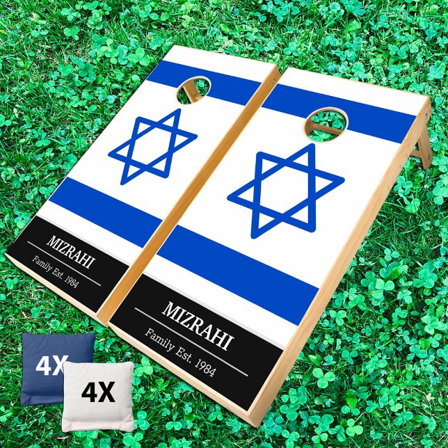 Israel & Israeli Flag personalized / Family fun Cornhole Set (Creator Uploaded)