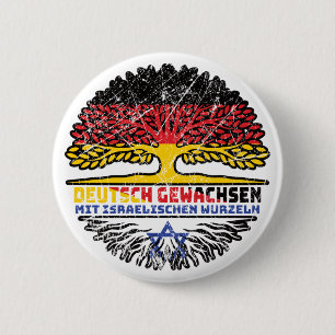 Israel Israeli German Germany Baum Wurzel Button