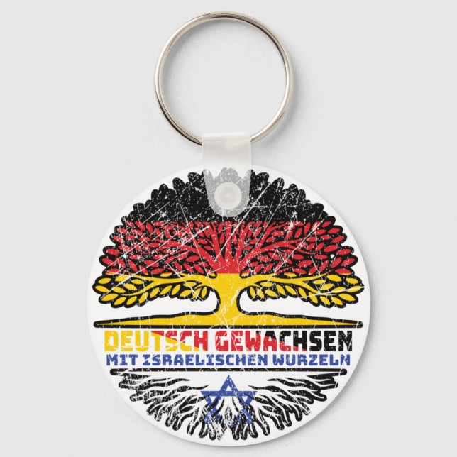 Israel Israeli German Germany Baum Wurzel Keychain (Front)